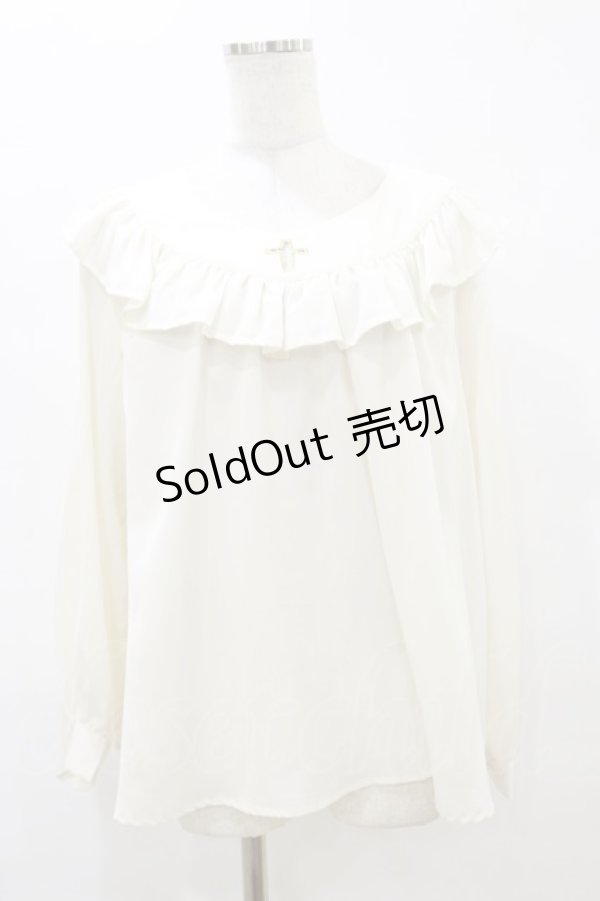 画像1: Ank Rouge / クロスあきブラウス M オフ H-25-09-22-040-CA-BL-NS-ZH (1)