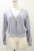 画像1: F&A / ガラス風クリアフラワー釦UVカットニットカーディガン Free BLUE GRAY H-25-09-22-042-LO-TO-NS-ZH (1)