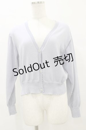 画像: F&A / ガラス風クリアフラワー釦UVカットニットカーディガン Free BLUE GRAY H-25-09-22-042-LO-TO-NS-ZH