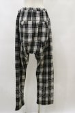 画像2: ALGONQUINS / チェックサルエルパンツ  オフ×ブラック H-25-09-23-049-AL-PA-KB-ZH (2)