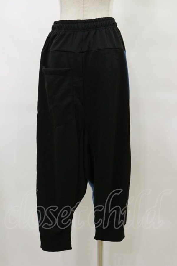 画像2: NieR Clothing / 配色切替サルエル  黒×青 H-25-09-23-051-PU-PA-KB-ZH (2)