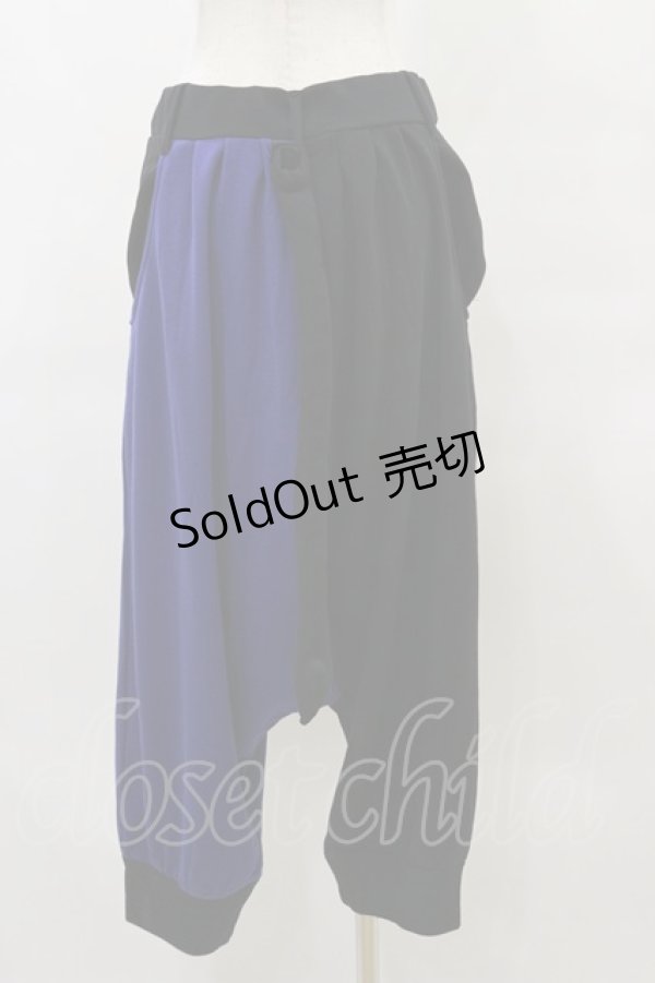 画像2: HELL CAT PUNKS / バイカラーサルエルパンツ F 黒 H-25-09-23-052-PU-PA-KB-ZH (2)