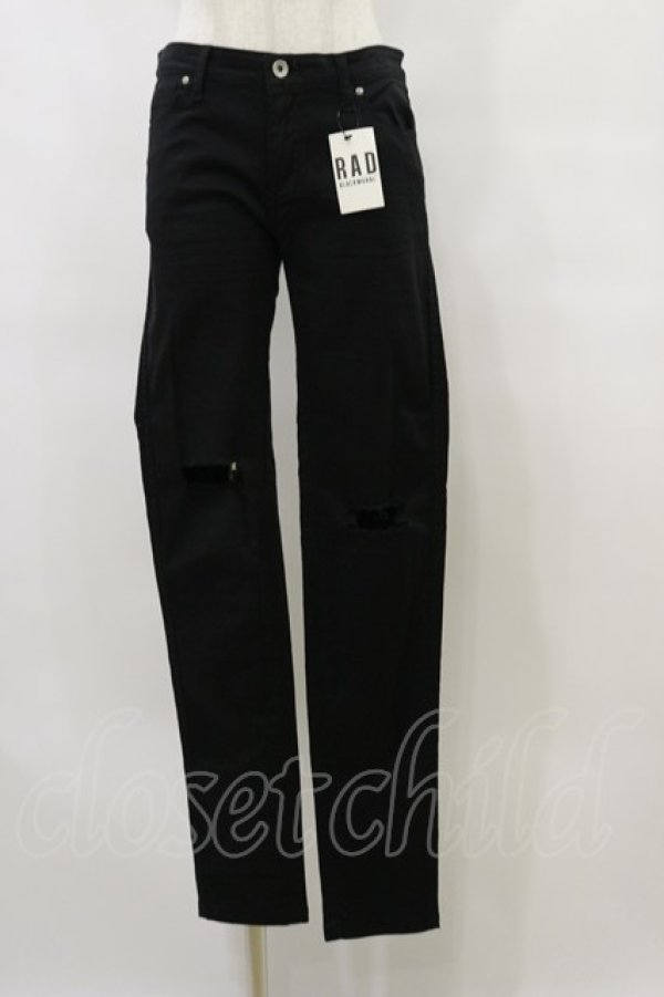 画像1: BLACK MORAL / ダメージスキニーパンツ L ブラック H-25-09-23-053-PU-PA-KB-ZH (1)