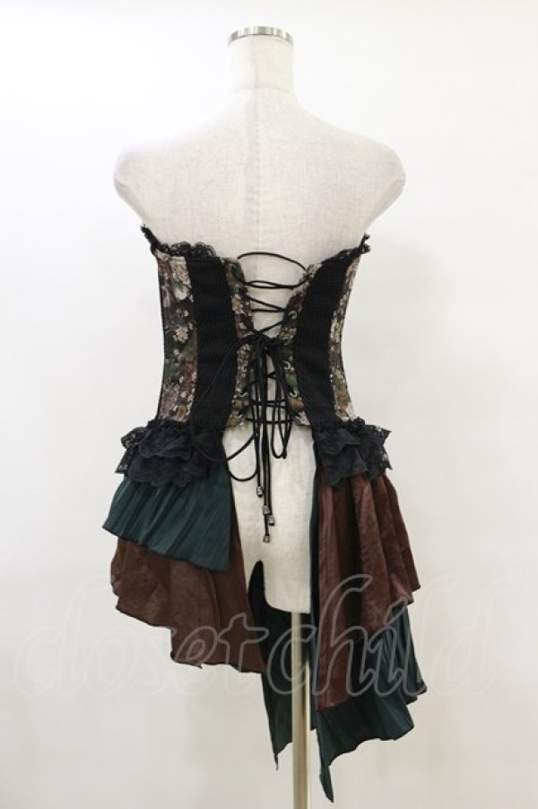 画像2: Qutie Frash / オーバーバストコルセット  茶 H-25-09-23-005-QU-TO-KB-ZH (2)