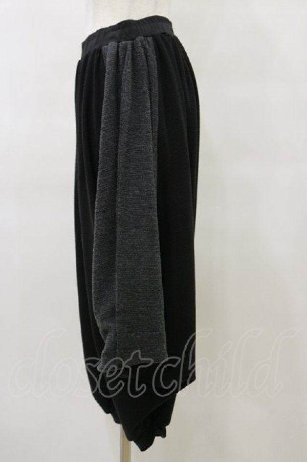 画像3: Qutie Frash / 龍プリントサルエルパンツ  黒×グレー H-25-09-23-061-QU-PA-KB-ZH (3)