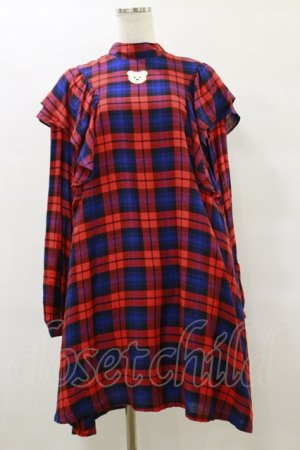 画像: Candy Stripper / GLUMLY BEAR CHECK ONE-PIECE 2(M) RED H-25-09-23-071-PU-OP-KB-ZH
