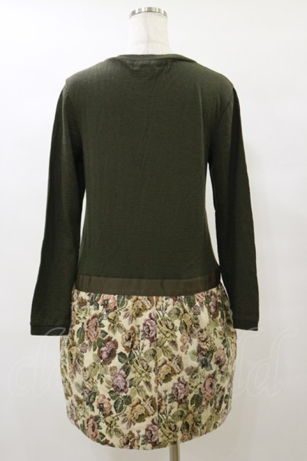 画像2: Jane Marple Dans Le Salon / ローズゴブラントロンプルイユワンピース M グリーン H-25-09-23-077-JM-OP-KB-ZH (2)