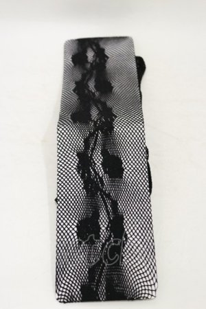 画像: MARBLE / レースタイツ  黒 H-25-09-23-011-GO-ZA-KB-ZH