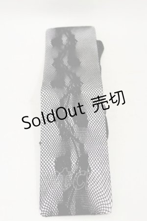 画像: MARBLE / レースタイツ  黒 H-25-09-23-011-GO-ZA-KB-ZH