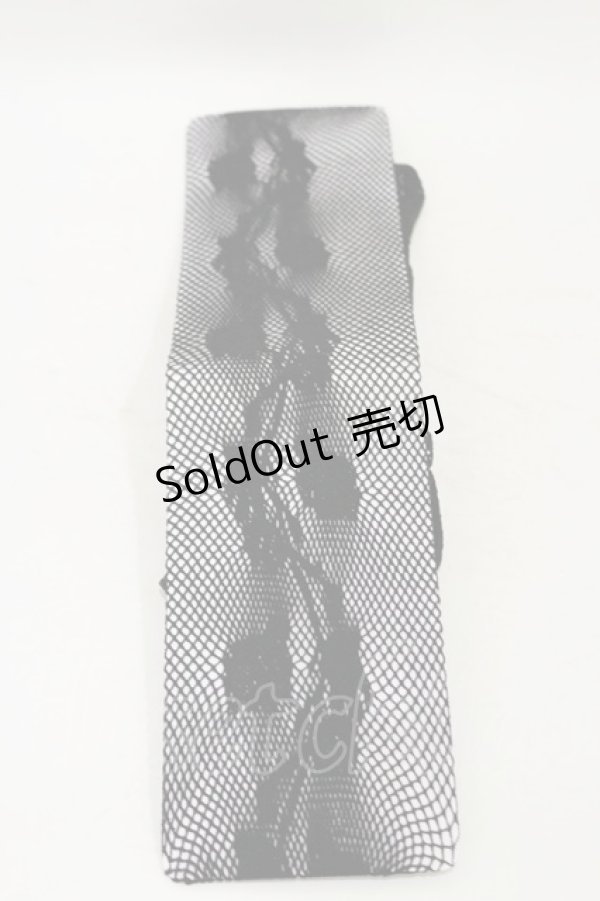 画像1: MARBLE / レースタイツ  黒 H-25-09-23-011-GO-ZA-KB-ZH (1)