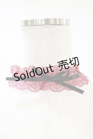画像: MARBLE / レースリボンチョーカー  黒×赤 H-25-09-23-014-GO-AC-KB-ZH