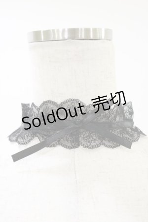 画像: MARBLE / レースリボンチョーカー  黒×黒 H-25-09-23-015-GO-AC-KB-ZH