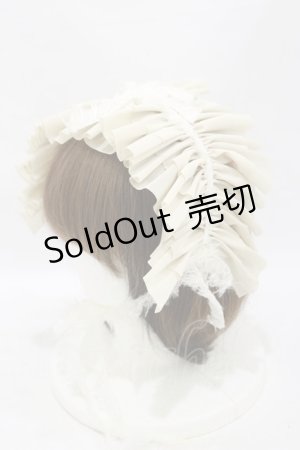 画像: MARBLE / フリンジリボンフリルヘッドドレス  アイボリー H-25-09-23-020-GO-AC-KB-ZH