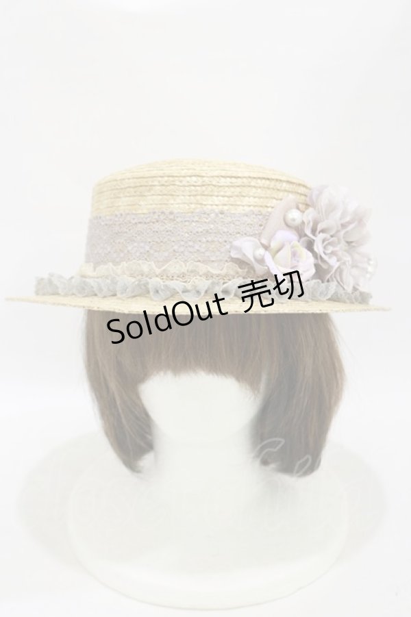 画像1: 【SALE】corgi-corgi / コサージュストローハット   H-25-09-23-024-GO-AC-KB-ZT-K-025 (1)