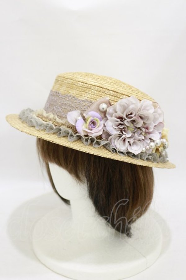 画像2: corgi-corgi / コサージュストローハット   H-25-09-23-024-GO-AC-KB-ZT-K-025 (2)