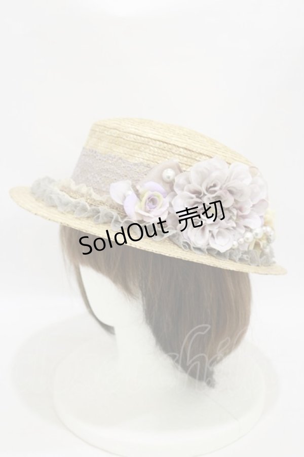 画像2: 【SALE】corgi-corgi / コサージュストローハット   H-25-09-23-024-GO-AC-KB-ZT-K-025 (2)