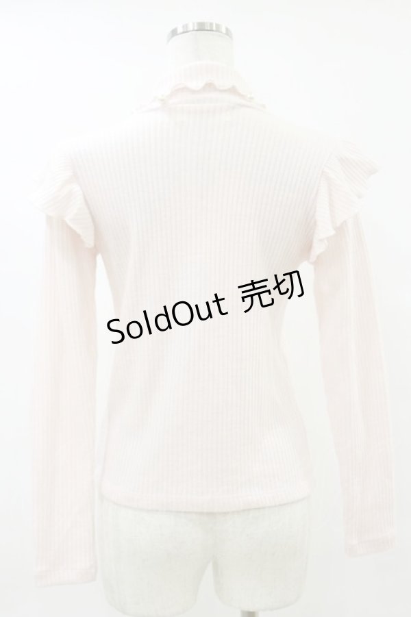 画像2: MILK / ANGEL フリルハイネックニット  ピンク H-25-09-23-027-ML-TO-KB-ZH (2)