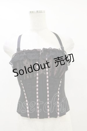 画像: BPN / ドット切替コルセットビスチェ  黒×ピンク H-25-09-23-003-GO-TO-KB-ZH