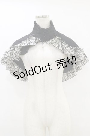 画像: MARBLE / ゴシック調十字架付き立ち衿ケープ  ブラック H-25-09-23-004-GO-JA-KB-ZH