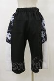 画像2: NieR Clothing / 切替ハーフパンツ  黒×白 H-25-09-23-047-PU-PA-KB-ZH (2)