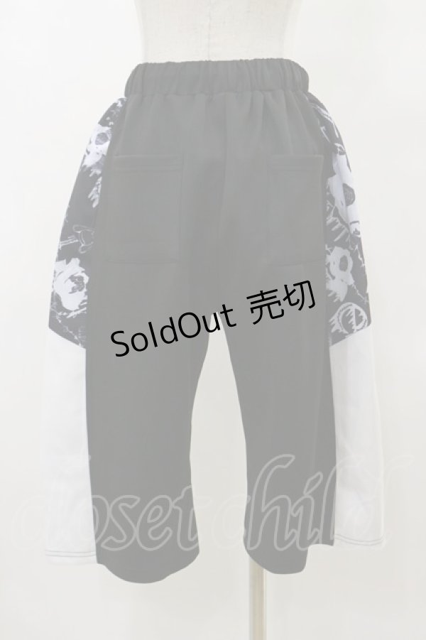 画像2: NieR CLOTHING / 切替ハーフパンツ  黒×白 H-25-09-23-047-PU-PA-KB-ZH (2)