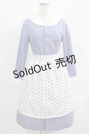 画像: ネバアランド / 仔羊エプロンワンピース  青 H-25-09-24-001-LO-OP-KB-ZH