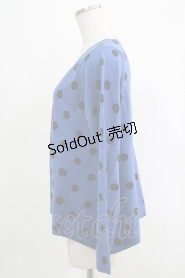 画像2: Candy Stripper / CANDY HEART DOT KNIT  ブルー H-25-09-24-026-PU-TO-KB-ZH (2)
