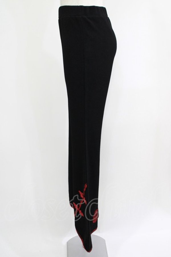 画像2: Qutie Frash / チャイナパンツ  黒×赤 H-25-09-24-029-QU-PA-KB-ZH (2)