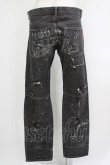 画像3: ALGONQUINS / ダメージペイントデニムパンツ  グレー H-25-09-24-030-AL-PA-KB-ZH (3)