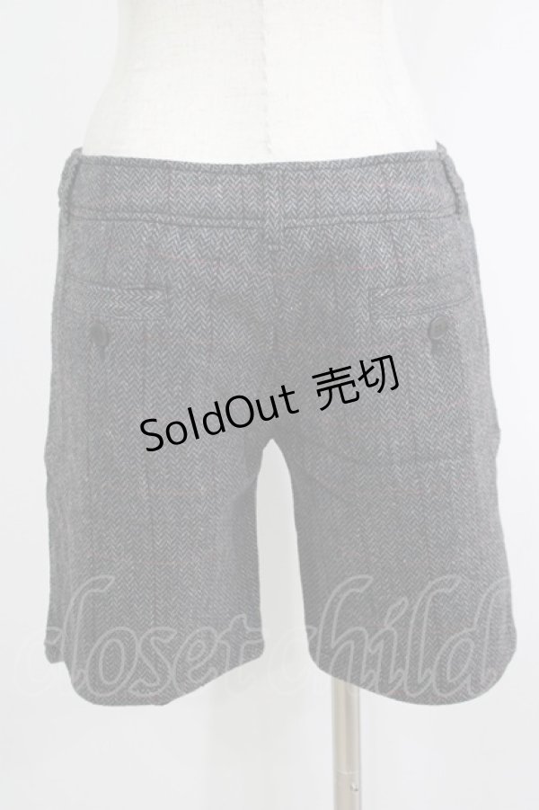 画像3: PEACE NOW / ウールチェックハーフパンツ  グレー H-25-09-24-033-PU-PA-KB-ZH (3)
