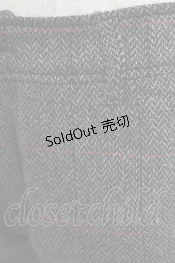 画像4: PEACE NOW / ウールチェックハーフパンツ  グレー H-25-09-24-033-PU-PA-KB-ZH (4)