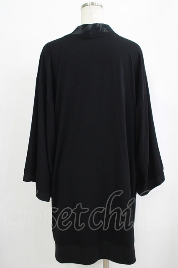 画像3: Qutie Frash / 羽織風カットソーカーデ  黒 H-25-09-24-044-QU-TO-KB-ZH (3)