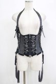画像1: OZZ ANGELO / 薔薇刺繍コルセットビスチェ  グレー H-25-09-24-045-OO-TO-KB-ZH (1)