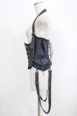 画像2: OZZ ANGELO / 薔薇刺繍コルセットビスチェ  グレー H-25-09-24-045-OO-TO-KB-ZH (2)