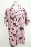 画像2: SEX POT ReVeNGe / Skull Pomegranate Full Summer Big Shirt  ピンク H-25-09-24-048-SP-BL-KB-ZT493 (2)