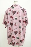 画像4: SEX POT ReVeNGe / Skull Pomegranate Full Summer Big Shirt  ピンク H-25-09-24-048-SP-BL-KB-ZT493 (4)