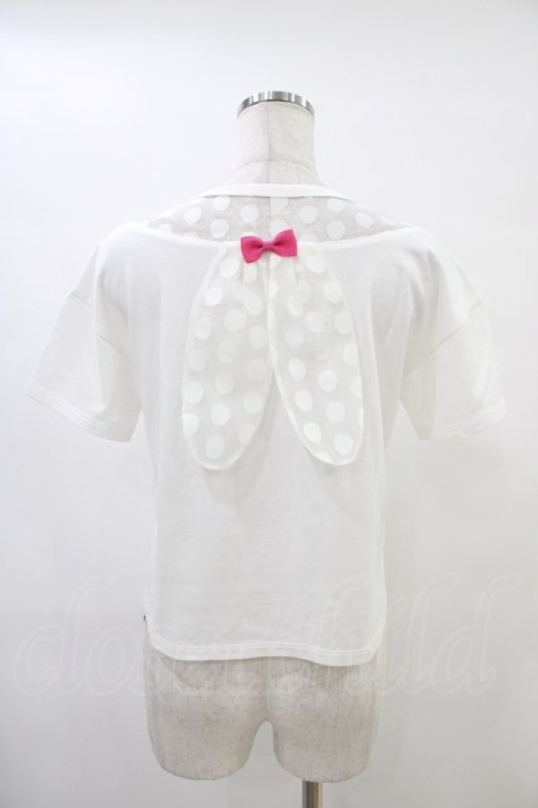 画像2: Shirley Temple / ロゴプリント半袖カットソー S オフ H-25-09-24-1046-ET-TO-KB-ZH (2)