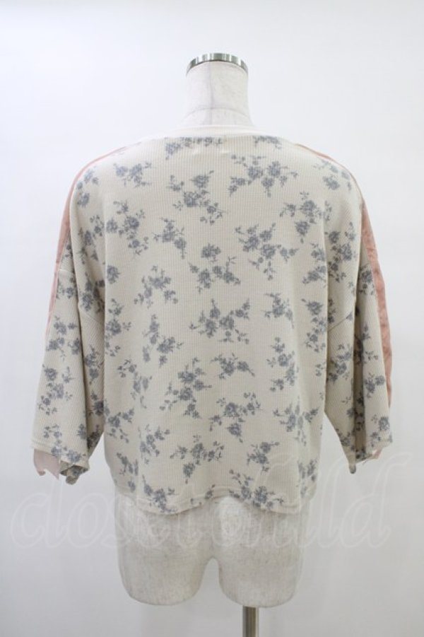 画像2: merry jenny / flowerワッフルtops  ピンクベージュ H-25-09-24-1047-LO-TO-KB-ZH (2)