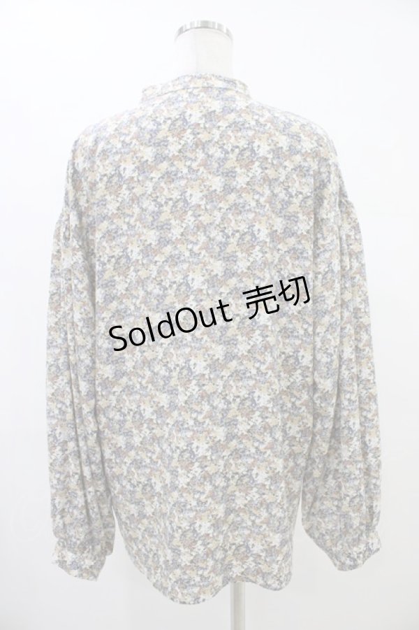 画像2: merry jenny / flowerカンフーシャツ  ブルー H-25-09-24-1048-LO-BL-KB-ZH (2)