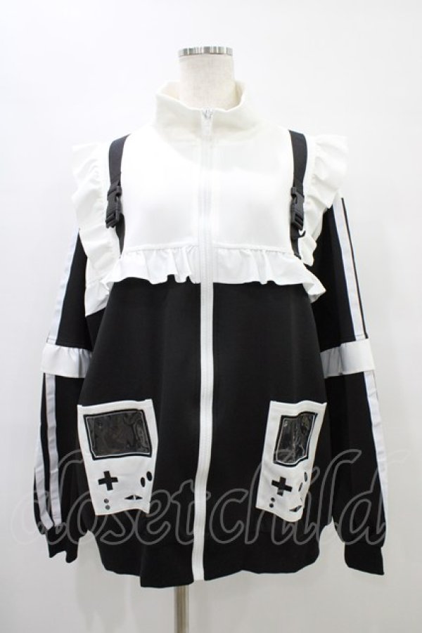 画像1: ACDC RAG / GAME OVERフリルジャケット  ブラック H-25-09-24-1051-PU-JA-KB-ZH (1)