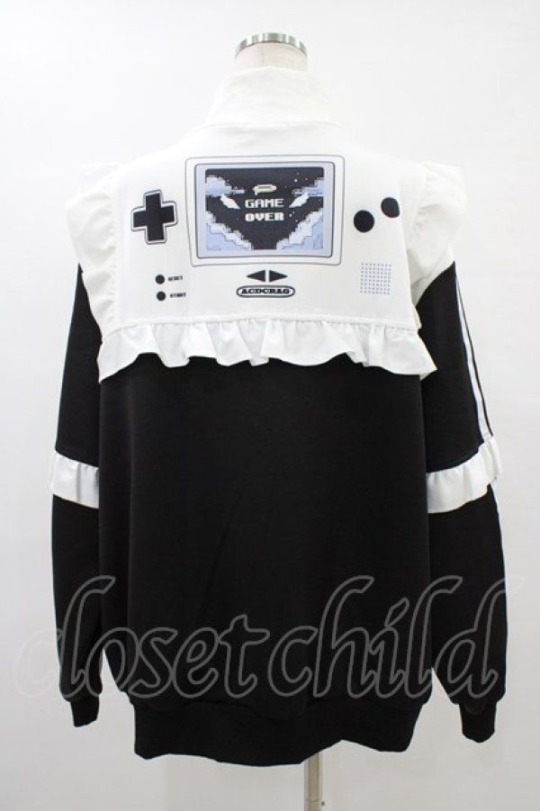 画像2: ACDC RAG / GAME OVERフリルジャケット  ブラック H-25-09-24-1051-PU-JA-KB-ZH (2)