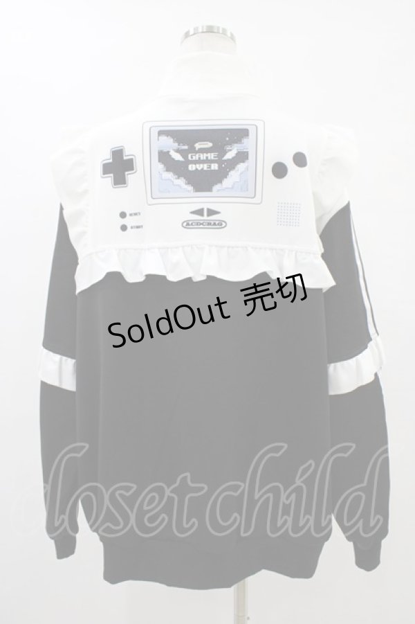 画像2: ACDC RAG / GAME OVERフリルジャケット  ブラック H-25-09-24-1051-PU-JA-KB-ZH (2)