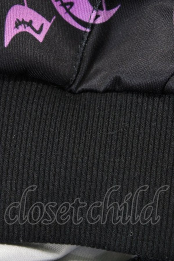 画像3: NieR Clothing / 半袖プルパーカー F 黒×紫 H-25-09-24-1055-PU-TO-KB-ZH (3)