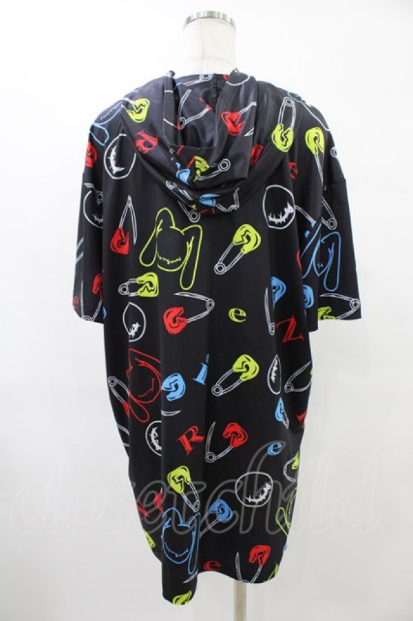 画像2: NieR Clothing / 半袖プルパーカー F 黒 H-25-09-24-1057-PU-TO-KB-ZH (2)