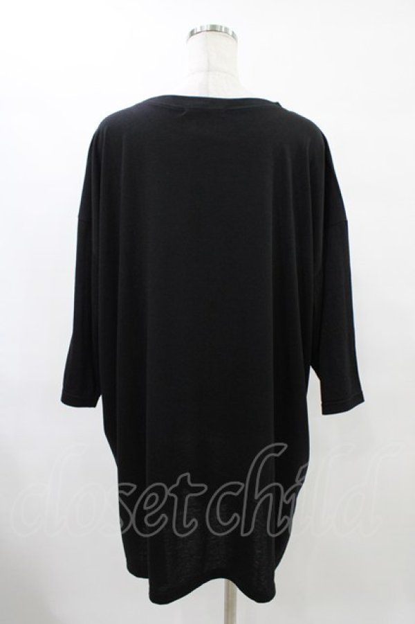 画像2: HELL CAT PUNKS / HORROR NIGHT七分袖ビッグTシャツ F 黒 H-25-09-24-1060-PU-TO-KB-ZH (2)