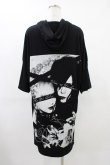 画像2: SEX POT ReVeNGe / プリント半袖ロングZIPパーカー  黒 H-25-09-24-1061-SP-TO-KB-ZT495 (2)
