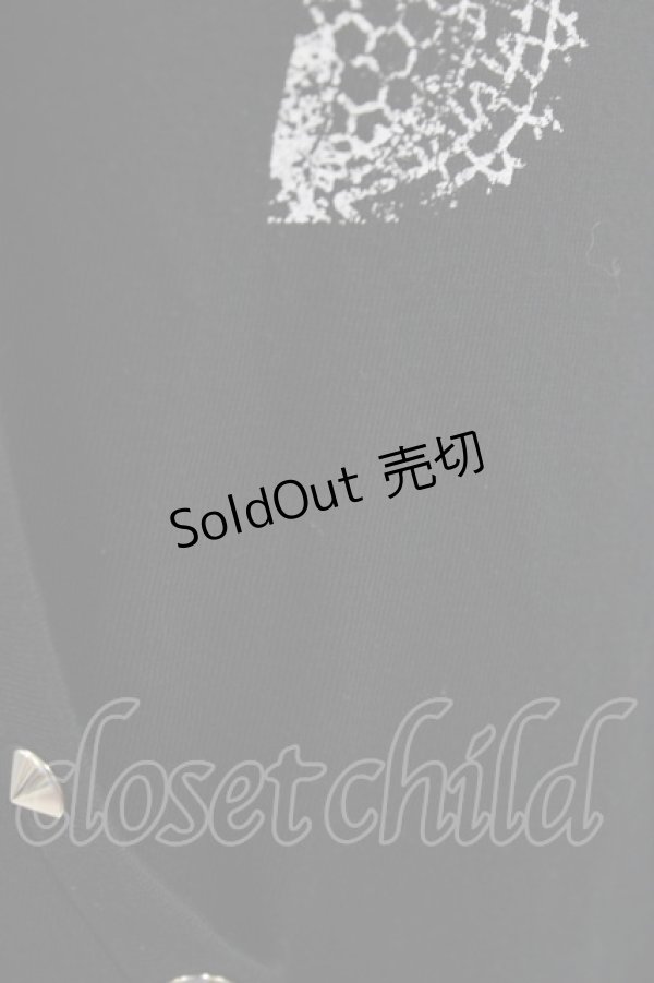 画像3: 【SALE】SEX POT ReVeNGe / プリント半袖ロングZIPパーカー  黒 H-25-09-24-1061-SP-TO-KB-ZT495 (3)