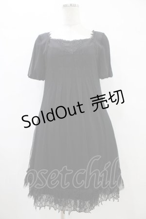 画像: Ozz oneste / ドットチュールワンピース  黒 H-25-09-24-1019-OO-OP-KB-ZH