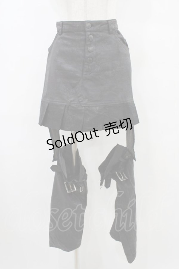 画像1: h.ANARCHY / レッグカバー付スカート  黒 H-25-09-24-1022-HN-SK-KB-ZH (1)