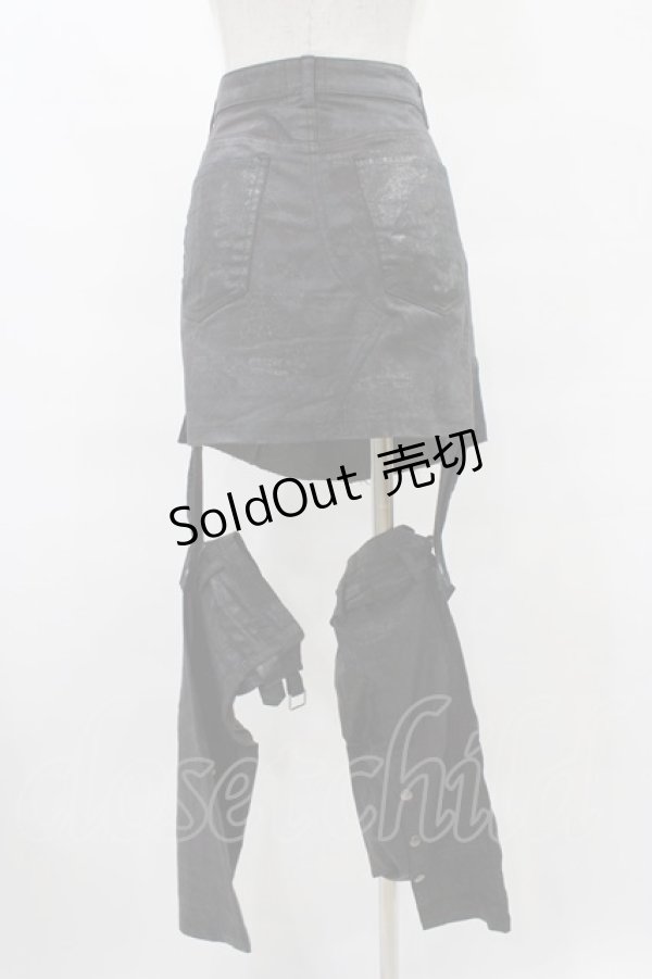 画像2: h.ANARCHY / レッグカバー付スカート  黒 H-25-09-24-1022-HN-SK-KB-ZH (2)
